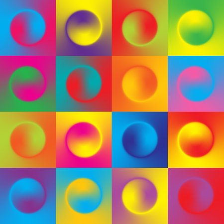 Seamless colorful background with multicolor gradient design circles. Vector illustration