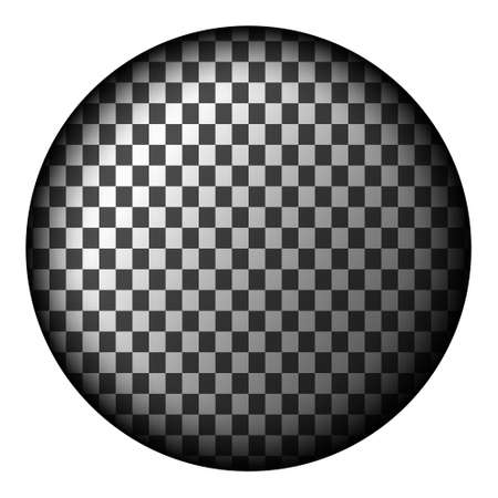 Overlay transparent lens with blurred edge shadow on checkered background. Vector illustration.のイラスト素材