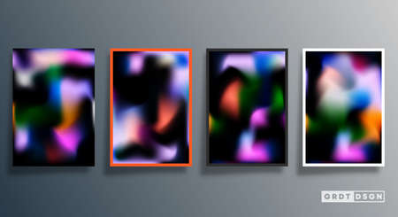 Gradient fluid texture design for poster, flyer, brochure cover, card, typography, or other printing products. Vector illustrationのイラスト素材