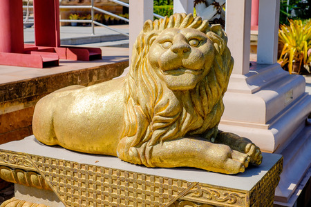 Sculpture Stone lionの写真素材