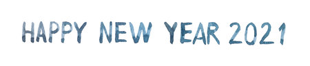 Hand drawn watercolor lettering for new year theme.の写真素材