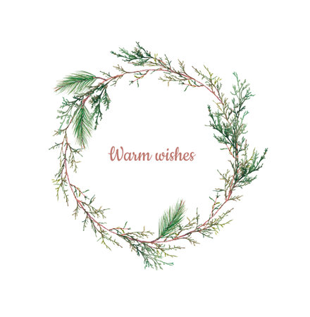 Festive quark wreath for new year and christmas isolated on white background.の写真素材
