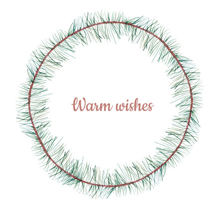 Festive quark wreath for new year and christmas isolated on white background.の写真素材