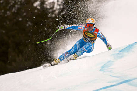BANSKO, BULGARIA - FEBRUARY 26  Ania Paerson  SWE  competing in Audi FIS Alpine Ski World Cup  Ladiesのeditorial素材