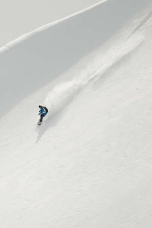 BANSKO, BULGARIA - MARCH 1 : Participant competing in Mad Goat Ride FREERIDE WORLD QUALIFIER (FWQ) BANSKO 2013 on MARCH 1, 2013 in Bansko, Bulgaria.のeditorial素材