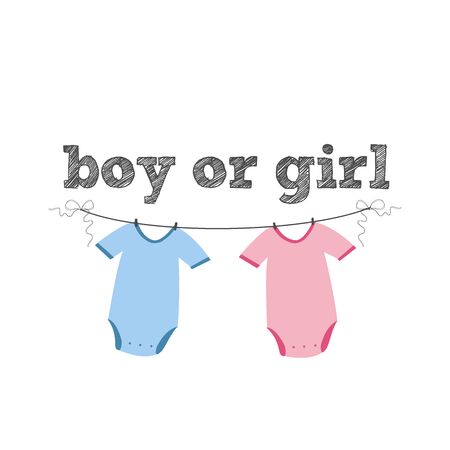 Gender reveal party card, banner vector element  designのイラスト素材
