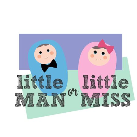 Gender reveal party card, banner vector element  designのイラスト素材