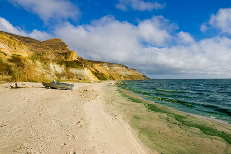 Northwest coast Tsimlyansk reservoir in autumnの写真素材