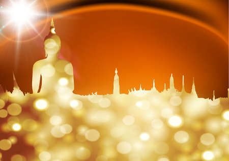 gold buddhaのイラスト素材