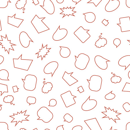 Seamless Pattern Cartoon Speech Bubblesのイラスト素材