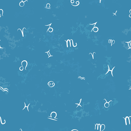 signs of the blue seamless patternのイラスト素材