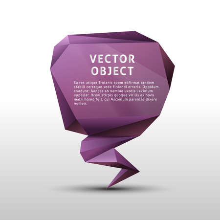 Polygon abstract geometric object. Triangulation speech bubbleのイラスト素材