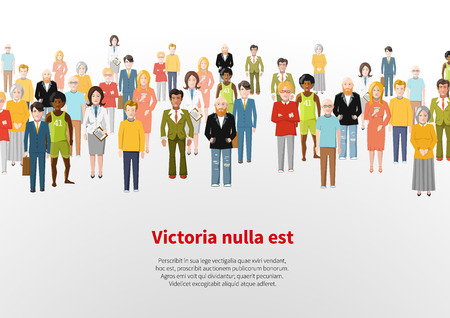 Large group of cartoon people vector background Large group of cartoon people vector background