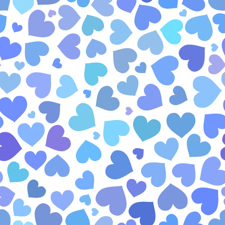 Blue heart seamless pattern on Valentines dayのイラスト素材