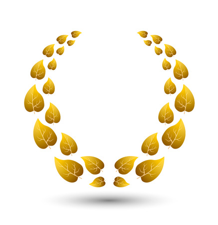 Vector golden laurel wreath for winnerのイラスト素材