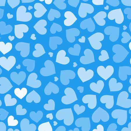 Differens hearts on blue background seamless patternのイラスト素材