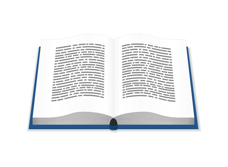 Open book with text isolated on whiteのイラスト素材