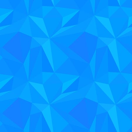 Abstract cold blue color triangulated seamless patternのイラスト素材