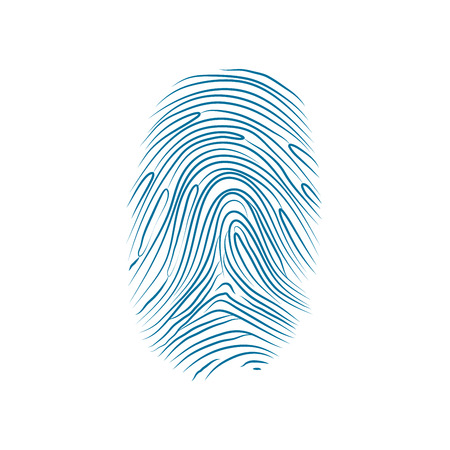 Imprint of the thumb of the human hand isolated on whiteのイラスト素材