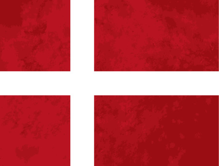 True proportions Denmark flag with grunge textureのイラスト素材