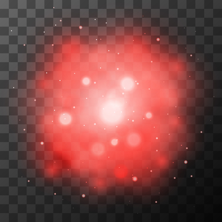 Red bright light, magic effect in the darkのイラスト素材