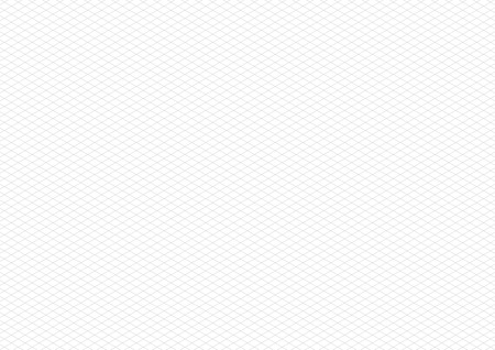 Gray color isometric grid on white, a4 size horizontal backgroundのイラスト素材