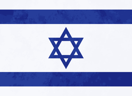 True proportions Israel flag with grunge textureのイラスト素材