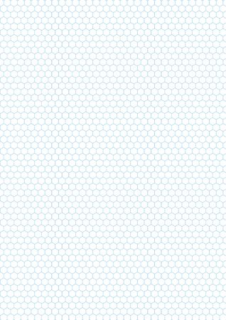 Cyan color hexagon grid on white, a4 size vertical backgroundのイラスト素材