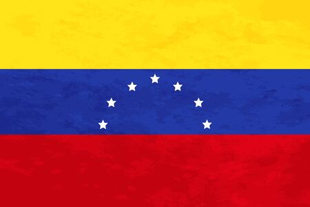 True proportions Venezuela flag with grunge textureのイラスト素材