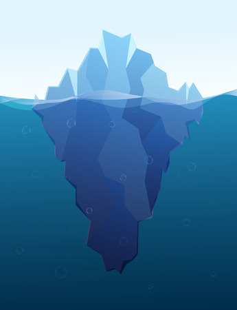 Big iceberg in the sea, concept flat illustrationのイラスト素材