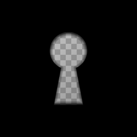 Black keyhole shape on transparent backgroundのイラスト素材
