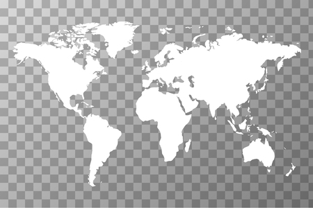 Worldwide map on transparent backgroundのイラスト素材