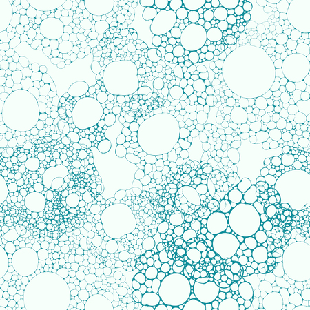 White soap bubbles and foam, seamless patternのイラスト素材
