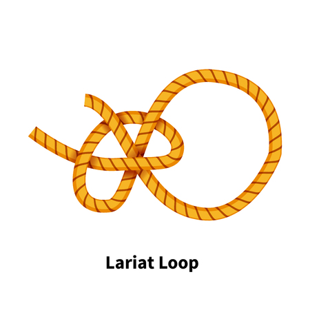 Lariat Loop sea knot vector illustrationのイラスト素材