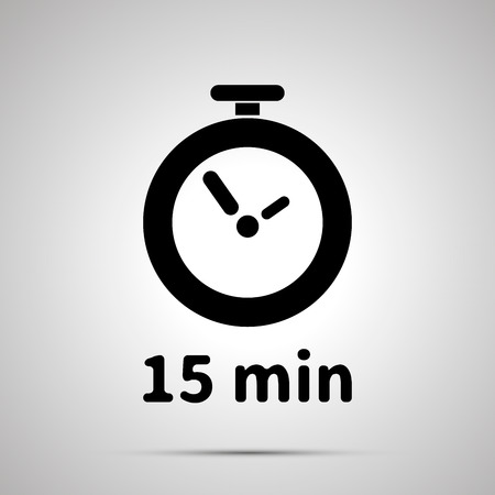 Fifteen minutes timer simple black iconのイラスト素材