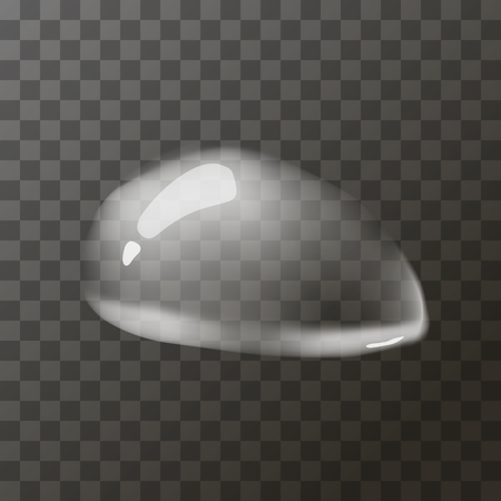One drop of water on transparent backgroundのイラスト素材