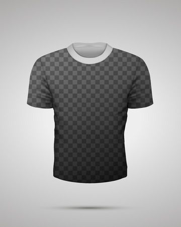 Template of sport t-shirt with shadows on transparentのイラスト素材