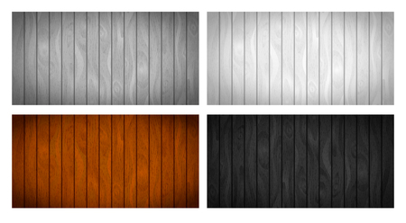 Set of different realistic wooden boards with textureのイラスト素材