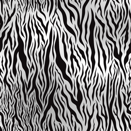 Bright white tiger skin, detailed seamless patternのイラスト素材