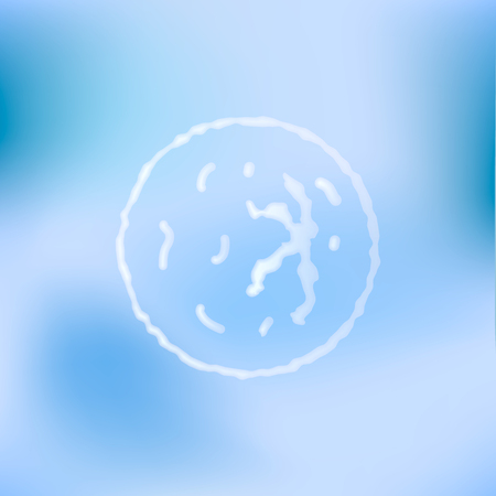 White egg cell, microscopic view on soft backgroundのイラスト素材
