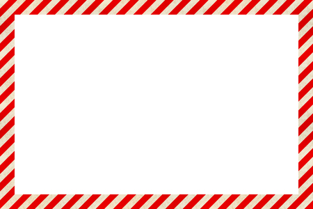 Warning sign red and white stripes frame, industrial backgroundのイラスト素材