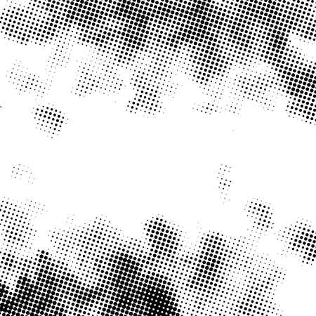 Square grunge halftone dots, pattern isolated on whiteのイラスト素材