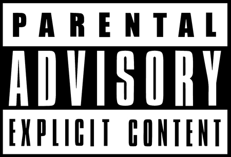 Parental advisory, explicit content, warning signのイラスト素材