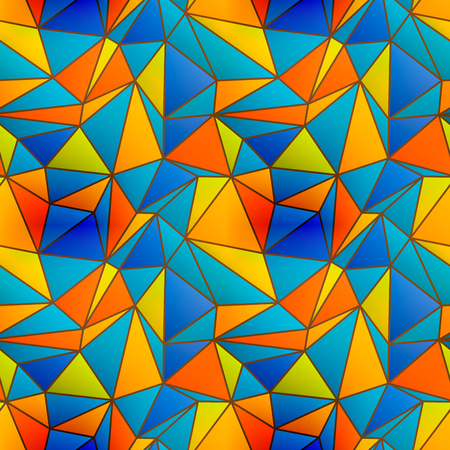 Colorful stained glass window seamless patternのイラスト素材