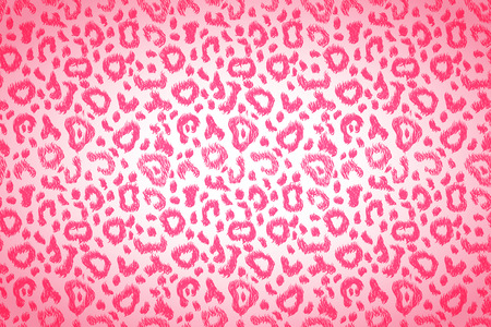 Bright pink leopard skin pattern, wide detailed backgroundのイラスト素材