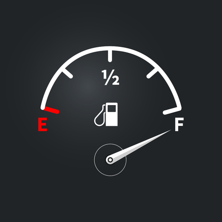 Modern fuel indicator with high fuel levelのイラスト素材