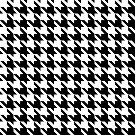 Black and white houndstooth seamless pattern