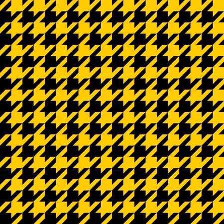 Yellow and black houndstooth seamless patternのイラスト素材