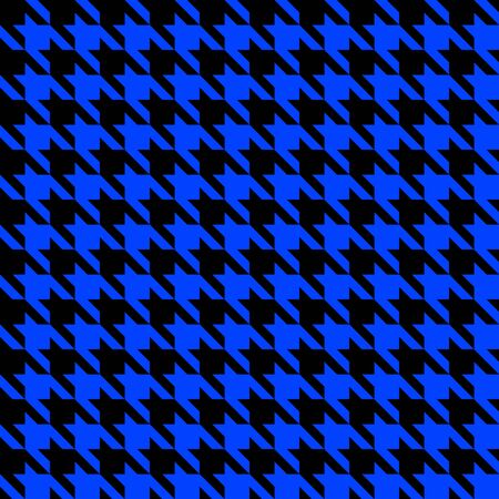 Blue and black houndstooth seamless pattern