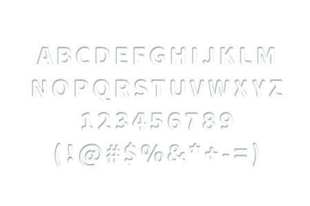 Font in paper cut and craft styleのイラスト素材